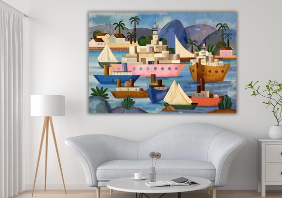 O Porto by Tarsila do Amaral キャンバス絵画、Tarsila do Amaral