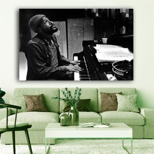 Marvin Gaye Canvas Print Art,Marvin Gaye Canvas Wall Art,Marvin Gaye Poster,Man Cave Decoration,Motivation Canvas Art,Living Room Wall Decor