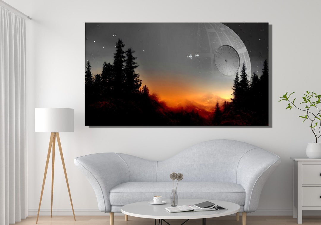 Starwars Death Star Canvas Wall Art, Return of the Jedi Star Wars ...