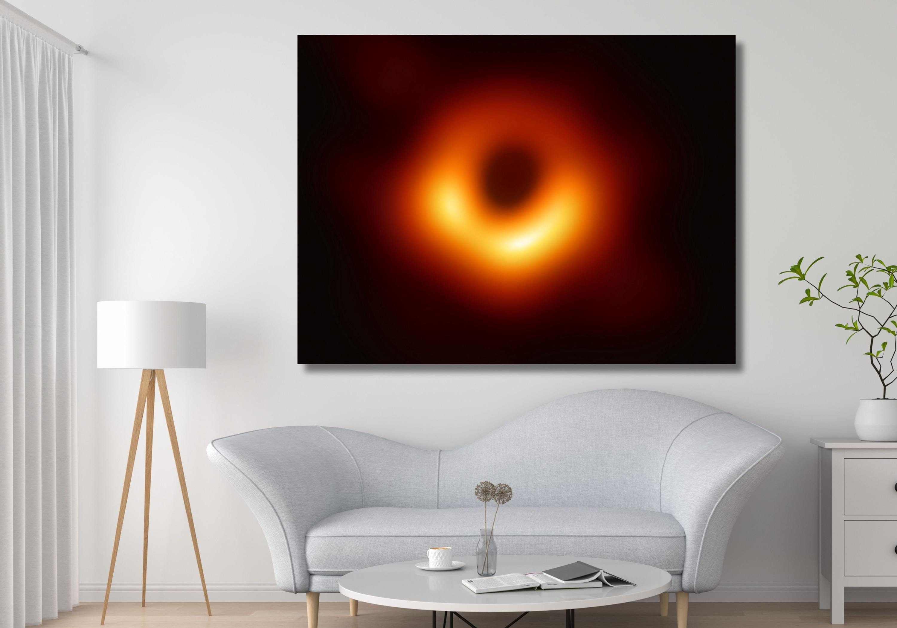 Black Hole Poster Print,First Black Hole Photo Canvas Wall Art,First Black Hole Photo Print,Nasa Wall Art,Space Wall Art Print,Ready To Hang