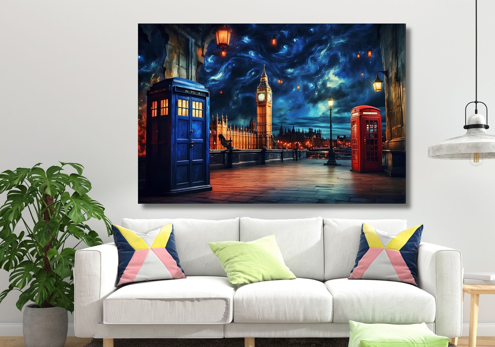 Doctor Who Tardis Box London Canvas Painting Doctor Who Tardis Canvas ...