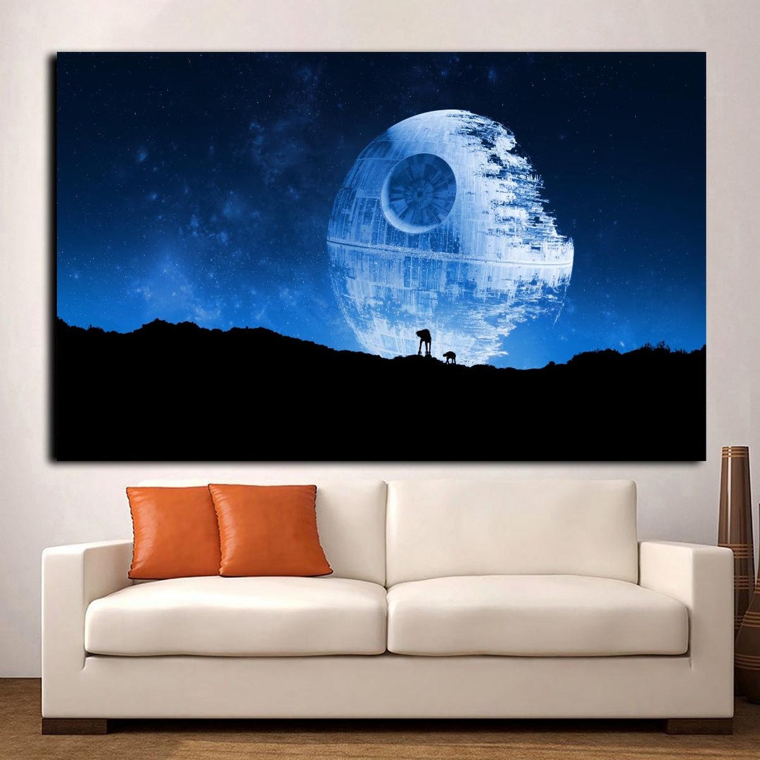 Return of the Jedi Star Wars Landscape Art,starwars Death Star Canvas ...