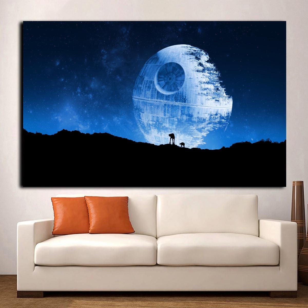 Return of the Jedi Star Wars Landscape Art,starwars Death Star Canvas ...