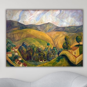 Landscape by Diego Rivera Canvas,Diego Rivera Wall Art,Rivera Painting,Modern Wall Art Decor,Livingroom Decor Art,Office Decor,Ready To Hang