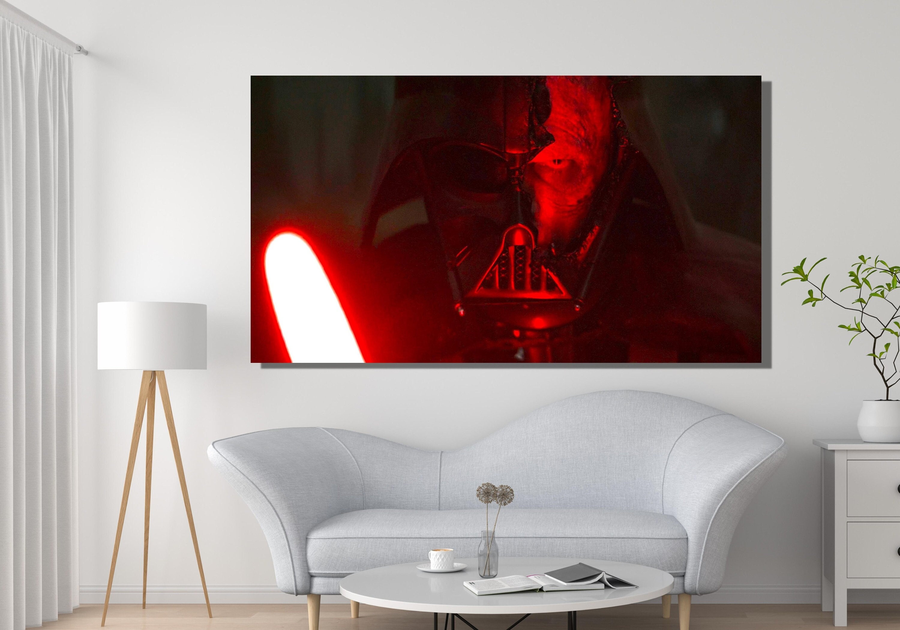 Darth Vader Poster,Starwars Darth Vader Print on Canvas,Darth Vader Print Art,Anakin Poster,Midnight Starwars Print Art, Vader,Ready To Hang