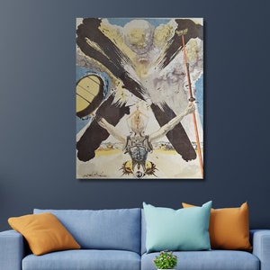 Salvador Dali 1957 Don QuichotteCanvas Wall Art Print, Salvador Dalí  Canvas Wall Art Poster,Salvador Dalí, Surrealism art Exhibition Poster