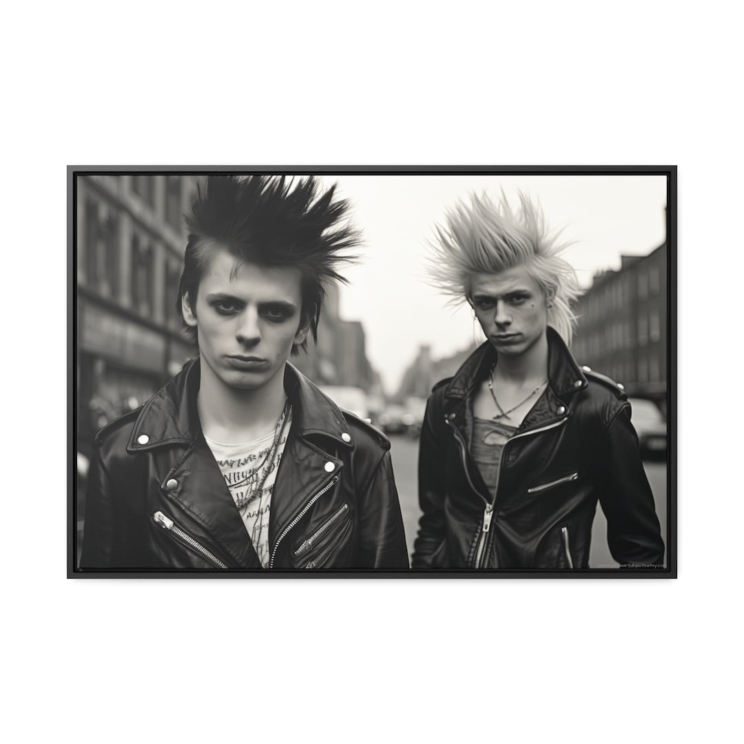 Punk Rock Art. Black and White, Photorealistic 1970's London Punk ...