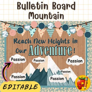Mountain Adventure Bulletin Board Kit | Classroom Decor | Door Decor | Digital Download |  Printable | Motivational