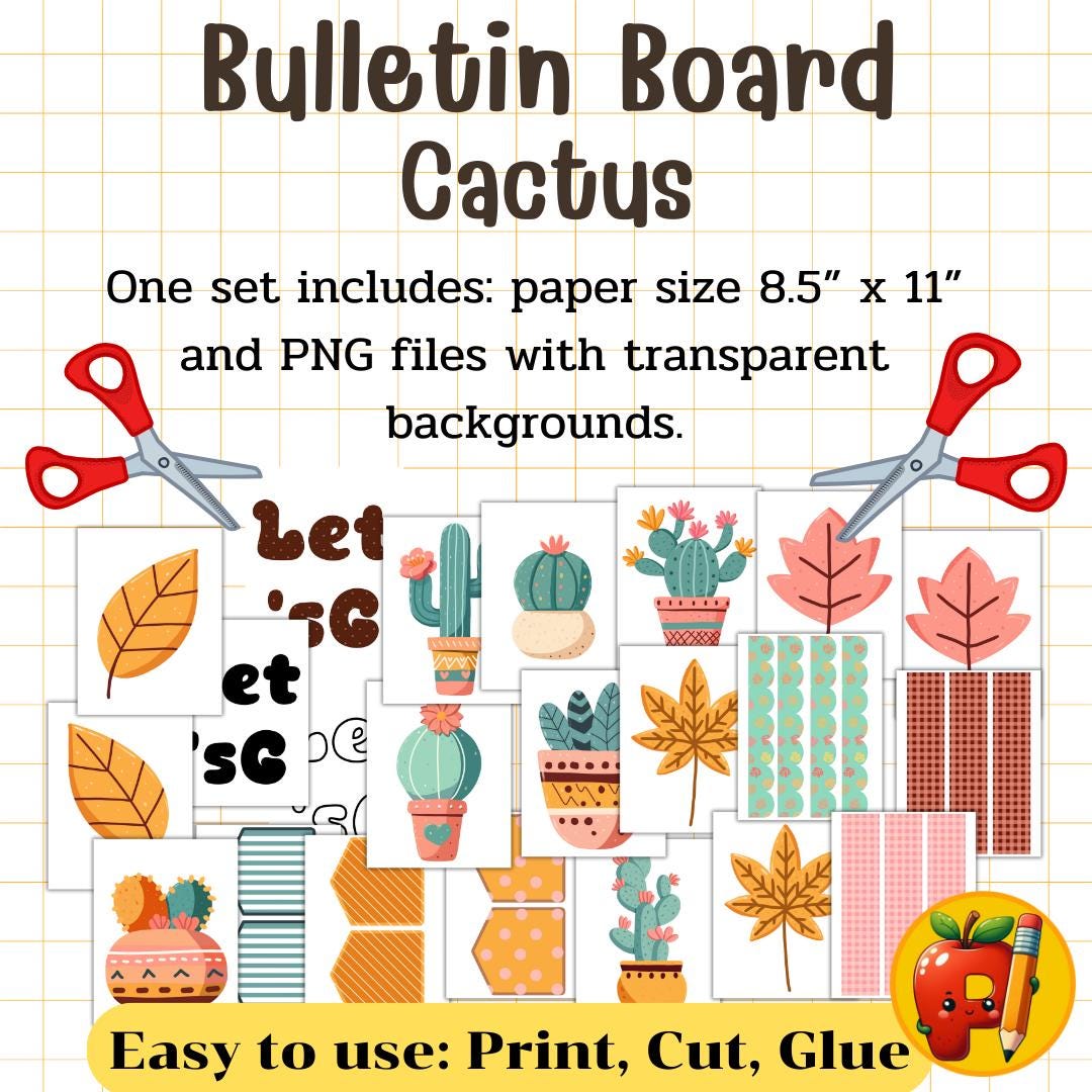 Cactus Bulletin Board Kit | Classroom Decor for Teachers | Let's Grow ...