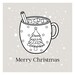 Christmas Mugs Clipart, Xmas Doodle ,winter, Line Clipart, Black and ...