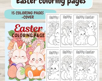 Easter Bunny Coloring Pages: Spring Activity for Kids & Adults (PDF)