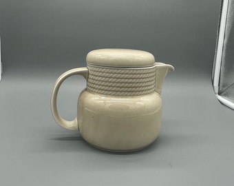 Mid-Century Thomas Rosenthal Germany Porcelain Tea Pot, teapot Corda design, Beige Thomas teapot, vintage teapot