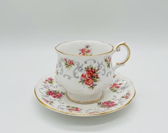 Vintage Queen's Rosina Teacup Set | Pink Rose Floral, Gold Rim