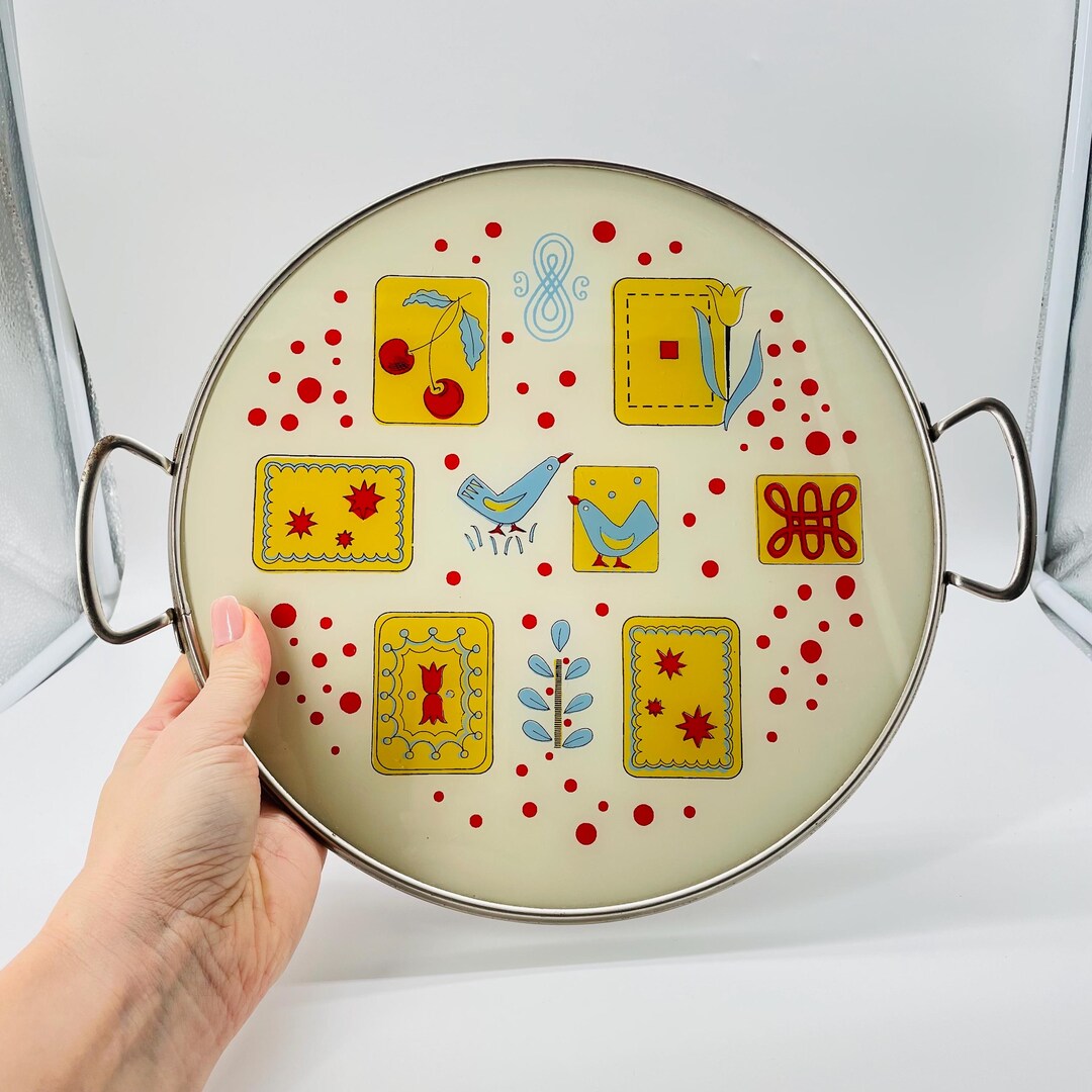 vintage-round-metal-serving-tray-with-handles-mid-century-bar-tray