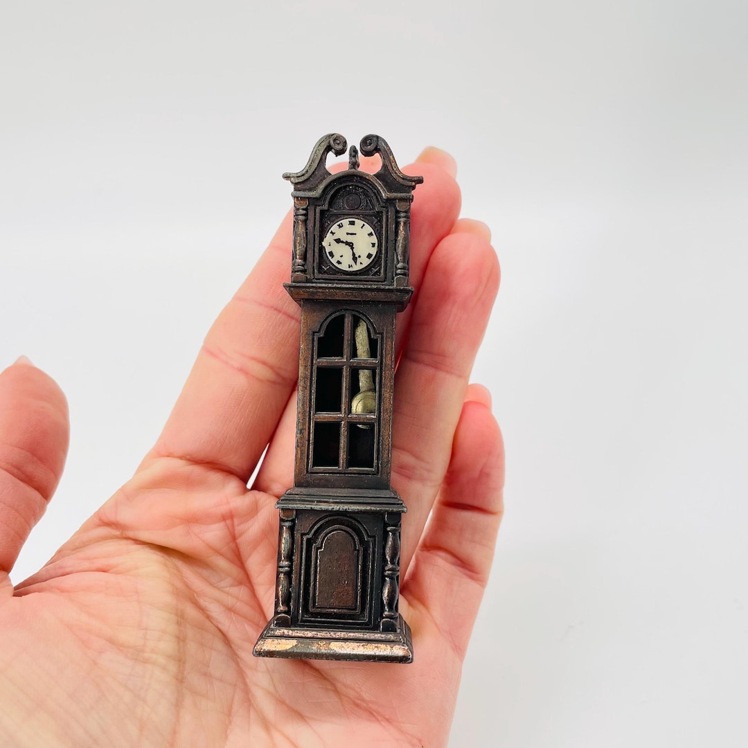 Vintage Pencil Sharpener Clock | Grandfather Clock Miniature