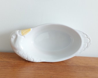 Unique Vintage Ceramic Goose Casserole Dish, Ceramic Duck Bowl, Goose Bowl, Bird Bowl, French Starters, Nibbles, Olives, Home Tableware