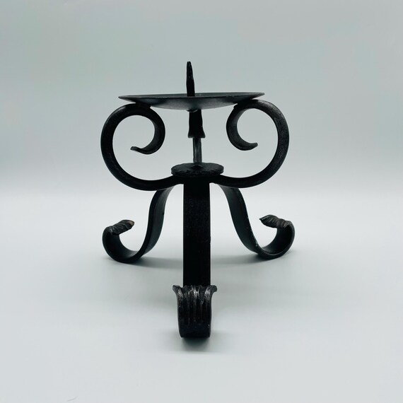 One Allium Way® Rustic Cast Iron Taper Candle Holder - Set Of 3 Vintage Candle Stands Candlestick Holders For Wedding Dining Party Decor Antique Brass W112886132