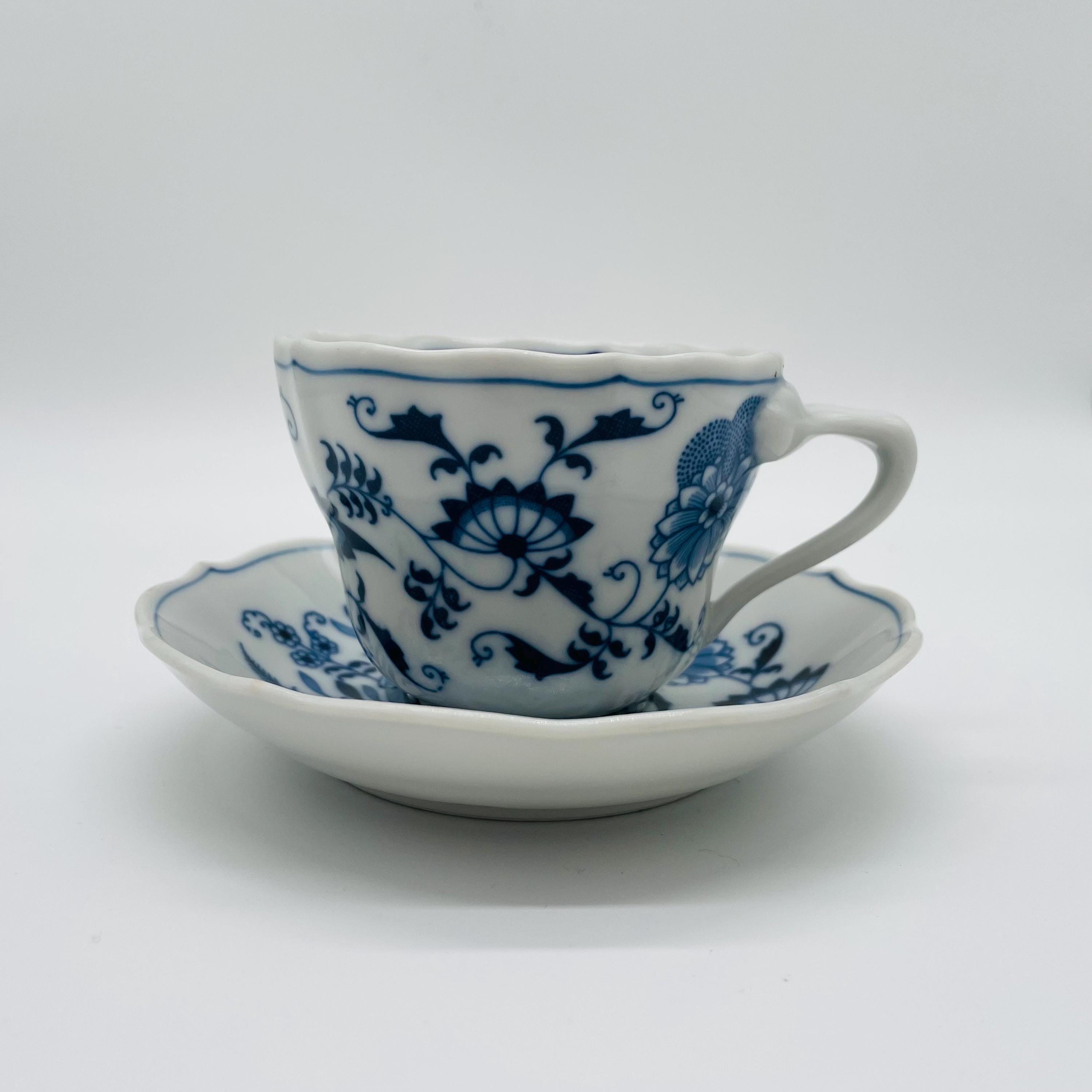 ブルー・ダニューブ 日本製コーヒーカップ＆ソーサー 2個セット