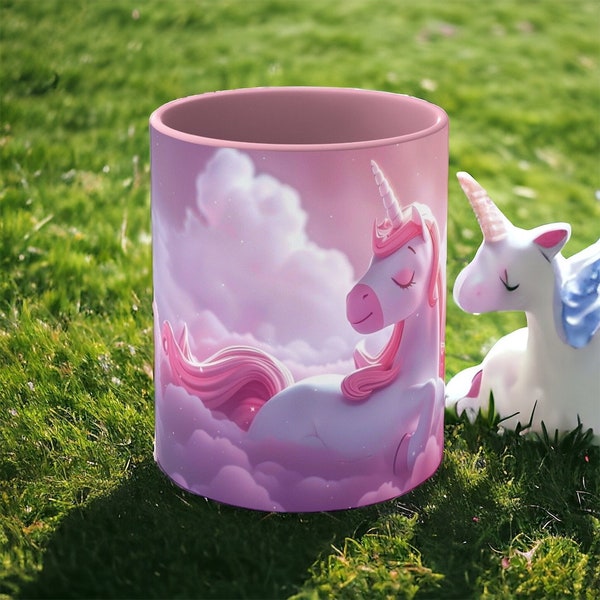 Unicorn Coffee Mug, animated mug, gift for her, birthday gift, unicorn, gift for children, gift for kid, gift for girls, fantasy, majestic