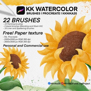 Watercolor Brushset for PROCREATE by KKNIKA20