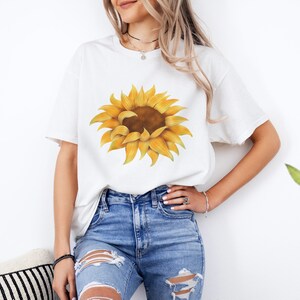 Sunflower T-shirt,Unisex Jersey Short Sleeve Tee