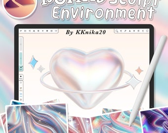 Nomad Sculpt Environments for Metallic materials ,Holographic 3d arts,3d balloons ,made By KKnika20