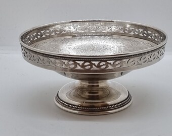 なー　英国 アンティーク Barker Ellis シルバープレートトレイ Antique Barker-ellis Silver Plated Gallery Serving Tray With