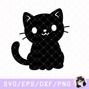Katze Silhouette SVG, schwarze Katze Clipart, DIY Handwerk (digitaler Download)