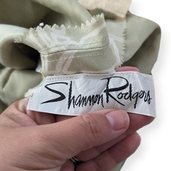 Vintage 60's Shannon Rodgers Sage Rayon Slub Silk… - image 4