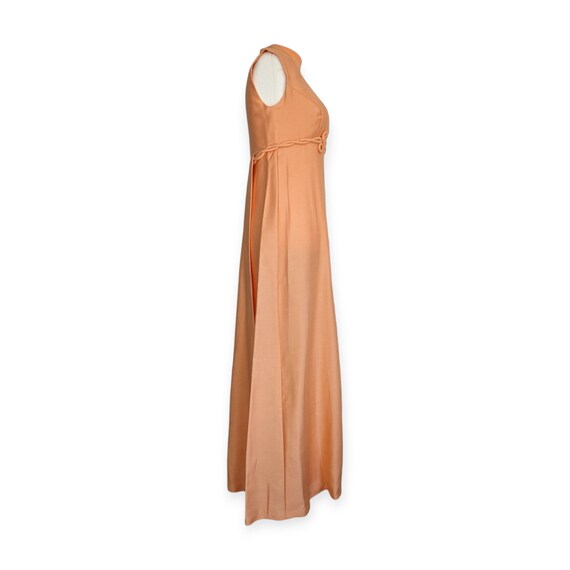1960s Peach Formal Sleeveless Column Dress ~ time… - image 4