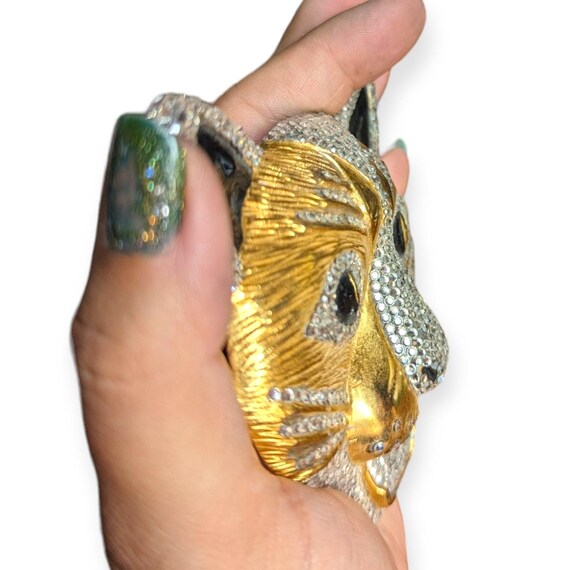 Vintage Kathrine Baumann Gold Panther Belt Buckle 1993  display picture 1