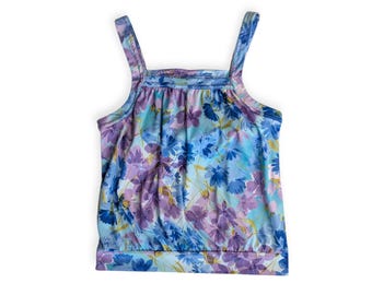 Blusa de ballet estilo blusón con superposición de acuarela Fforal vintage