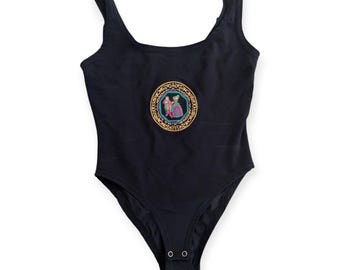 Body Majestic Paris Emblem de los años 80 y 90 ~ Corte alto, talla pequeña