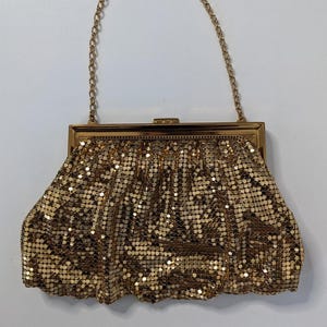 Vintage Whiting and Davis gouden mesh handtas handtas