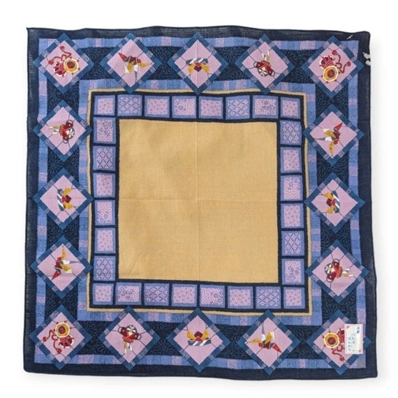Vintage Japanese Design Handkerchief Bandana Pocke