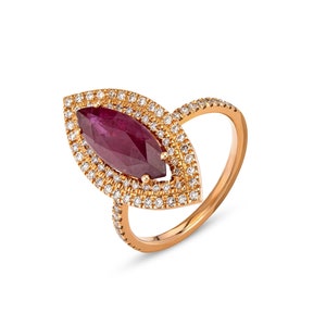 Ring Marquise Ruby 2.66 Ct image 2