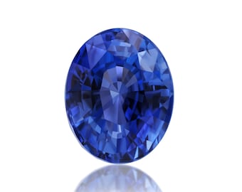 4.51 Natural Blue Sapphire Certified Gemstone, Oval Sapphire, Royal Blue Ceylon Sapphire, Oval Cut Faceted Sapphire for Jewelry Making