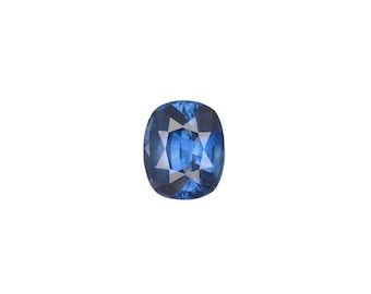 Hermoso zafiro azul natural, impecable zafiro azul real de Ceilán, piedra preciosa suelta de talla cojín, zafiro cojín de 6,04 ct, zafiro azul