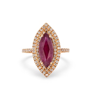 Ring Marquise Ruby 2.66 Ct image 1