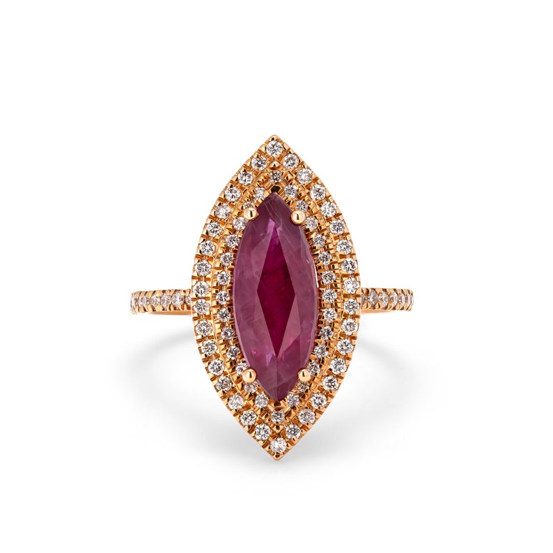 Ring Marquise Ruby 2.66 Ct image 1