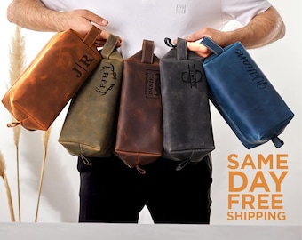 Groomsmen Proposal, Groomsmen Gifts, Groomsmen Asking Gifts, Groomsman Wedding Gift, Personalized Leather Toiletry Bag Men, Gift For Him
