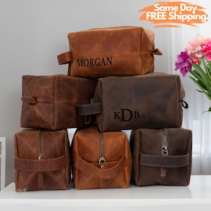 Cadeaux personnalisés uniques de trousse de toilette pour la fête des pères, meilleurs cadeaux de fête des pères pour lui, trousse de toilette pour homme faite main, cadeau pour papa mari et grand-père