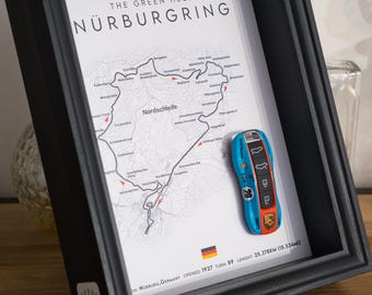Nürburgring Circuit Frame with Keys - Porsche, Ferrari, or Lamborghini - Collect the Legendary Circuits Limited Edition