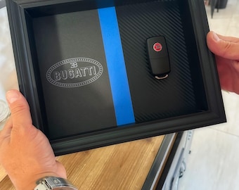 Bugatti Key Frame | Exclusive Wall Decor | Premium Gift Idea for Car and Supercar Enthusiasts