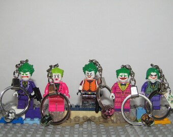 Joker Minifigure custom Keychain & Present Box -  Keychain handmade - choose your model  - Father Day