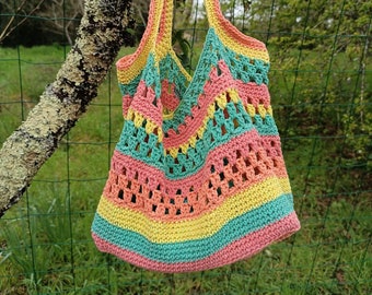 Pure cotton crochet summer bag