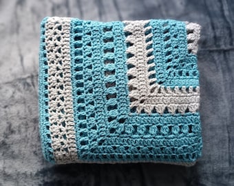 Cozy and modern crochet blanket