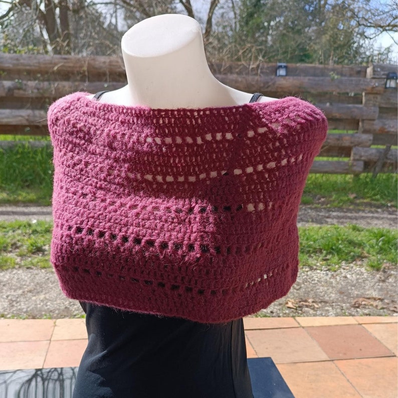 Warm and soft crochet shoulder warmer image 2
