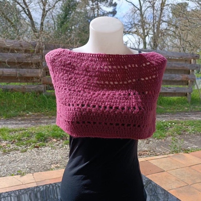 Warm and soft crochet shoulder warmer image 1