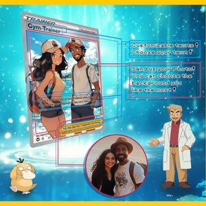 Gepersonaliseerde Pokémon-kaart van topkwaliteit - Pokémon-jubileumcadeaukaart - Gepersonaliseerd Pokémon-cadeau afbeelding 2
